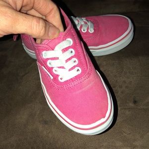 Pink Girls Vans slip on sneakers